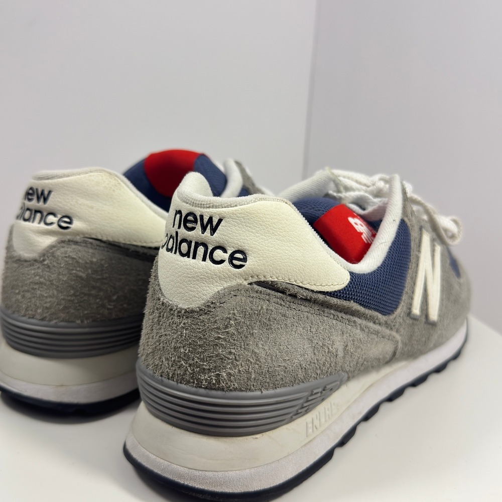 New Balance 574 Sneakers Mens Size 13 Shadow Grey Sea Salt Suede U574GWH - Picture 8 of 16